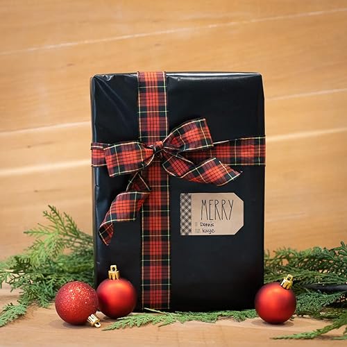 Miniatura 6 de Etiquetas adhesivas de regalo de Navidad estilo rústico de granja, 2 x 3 pulgadas, 25 etiquetas en total