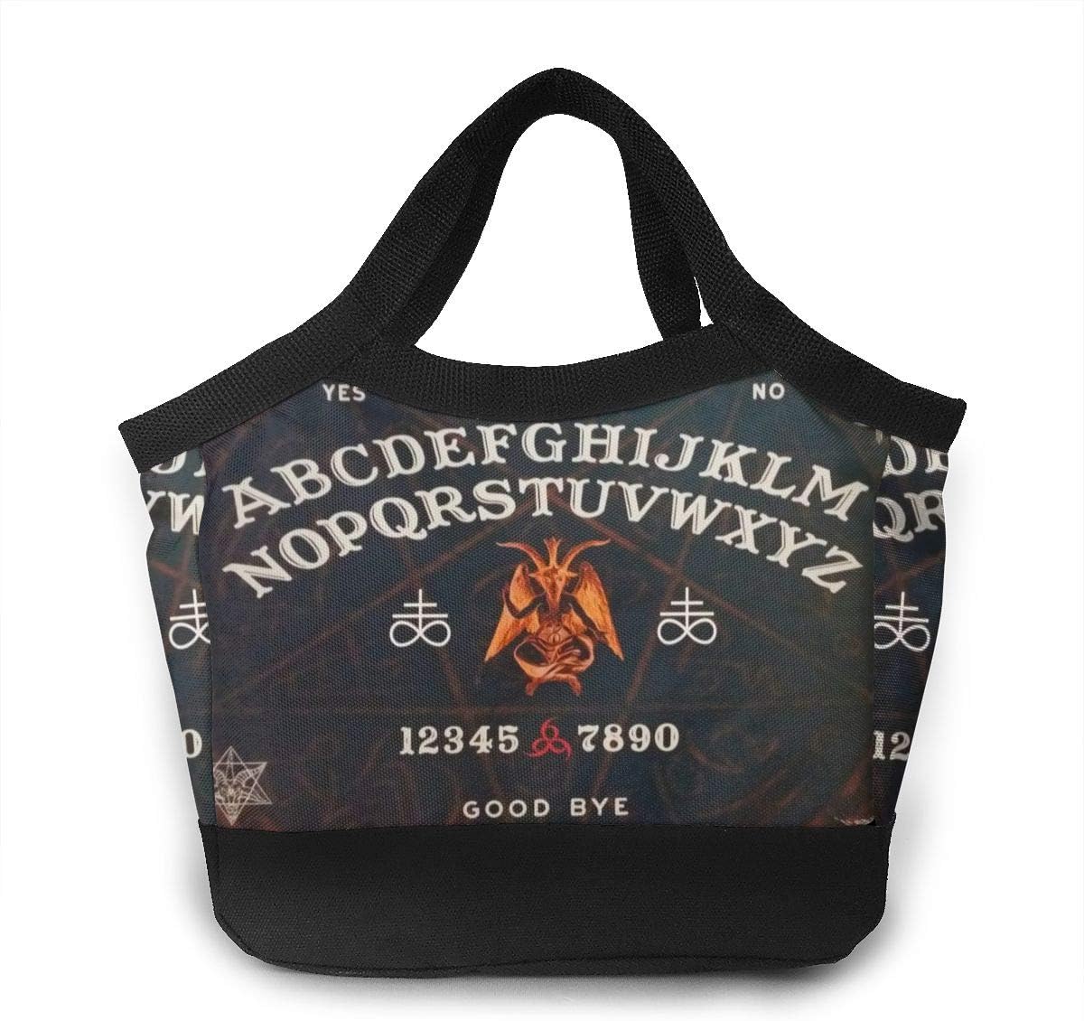 Ouija Board Augury Witch Women Lunch Bag Insulated Tote Cooler Thermal Reusable Handbag Lunchbox Food Container Gourmet Tote Cooler for School Work Office Kids Men