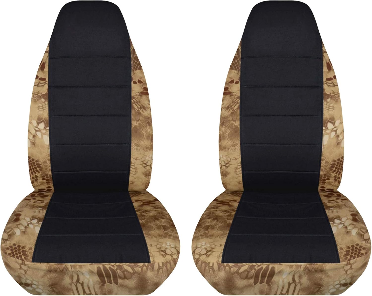 Totally Covers Camouflage & Black Car Seat Covers: Red Digital Camo - Universal Fit - Front - Buckets - Option for Airbag, Seat Belt, Armrest & Seat Release/Lever Compatible (22 Prints)