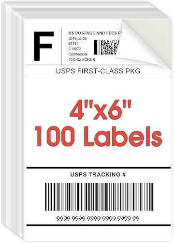 MaxGear Etiquetas de dirección de envío de 4 x 6 pulgadas, para impresora de inyección de tinta o láser, etiquetas de envío postal USPS, hojas de