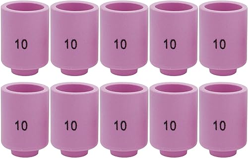 13N13 10 # TIG boquilla de alúmina tazas de cerámica para PTA SR DB WP 9 20 25 TIG Antorcha de soldadura accesorios 10PK (13N13 10#)