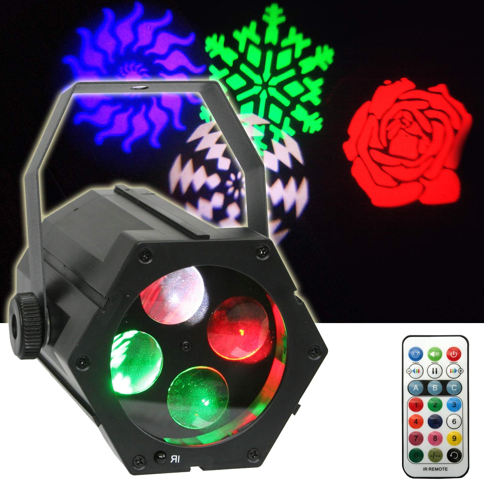 E-Lektron Gobo-9W LED Gobo-projector RGBW Party Disco DJ Lichteffect