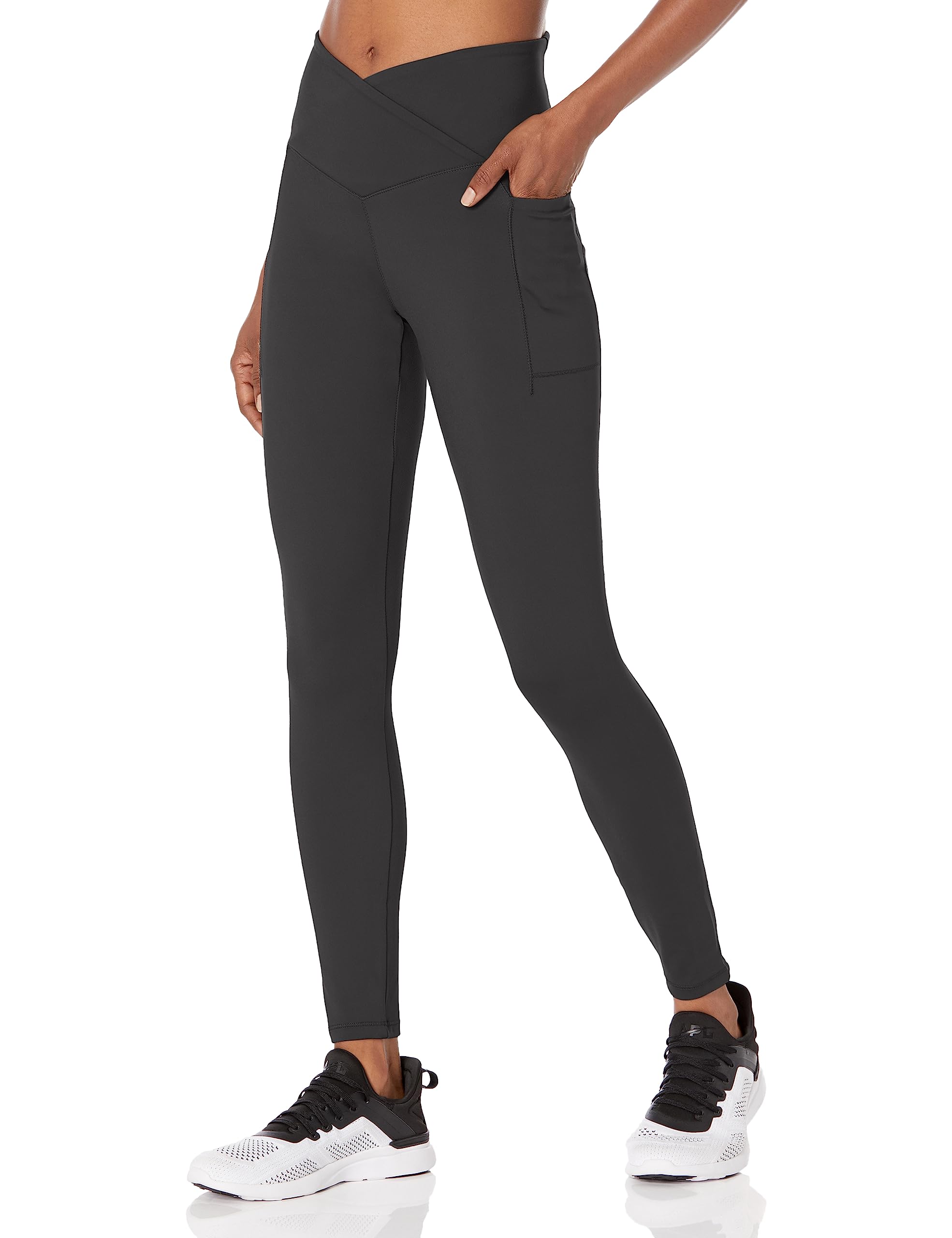 Danskin Women's Studio Cross Waist Full Length Leggings