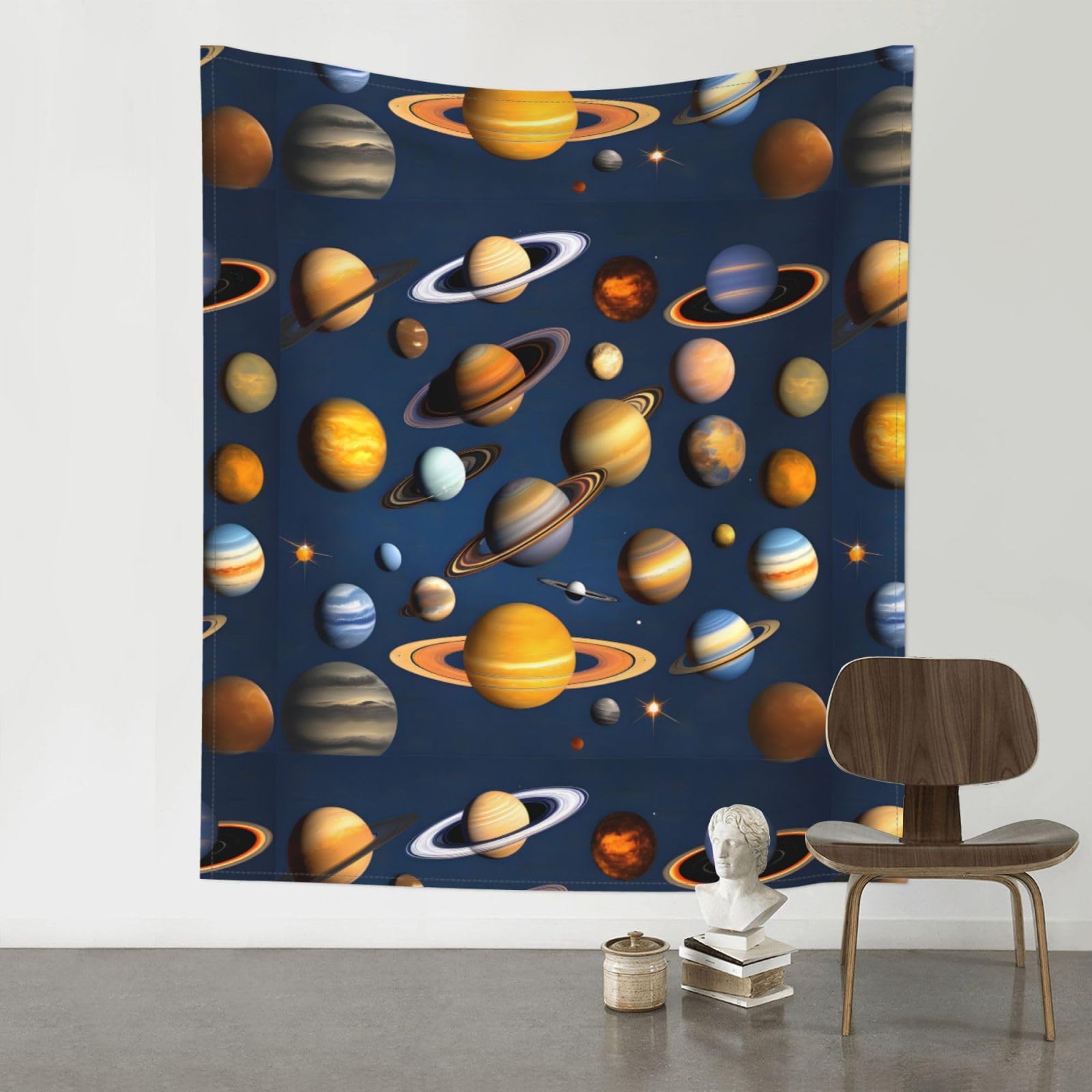 YYHWHJDE Solar System Planets Prints Wall Tapestry 60x51in - Boho Dorm Decor Throw Blanket - Beach Picnic Blanket - Versatile Home Accent
