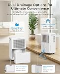 VEAGASO 30 Pints Dehumidifiers for Basements, 2500 Sq.Ft Dehumidifier for Bedroom Bathroom, Portable Dehumidifier with Continuous Drain Hose, Auto Defrost System, Quiet Design