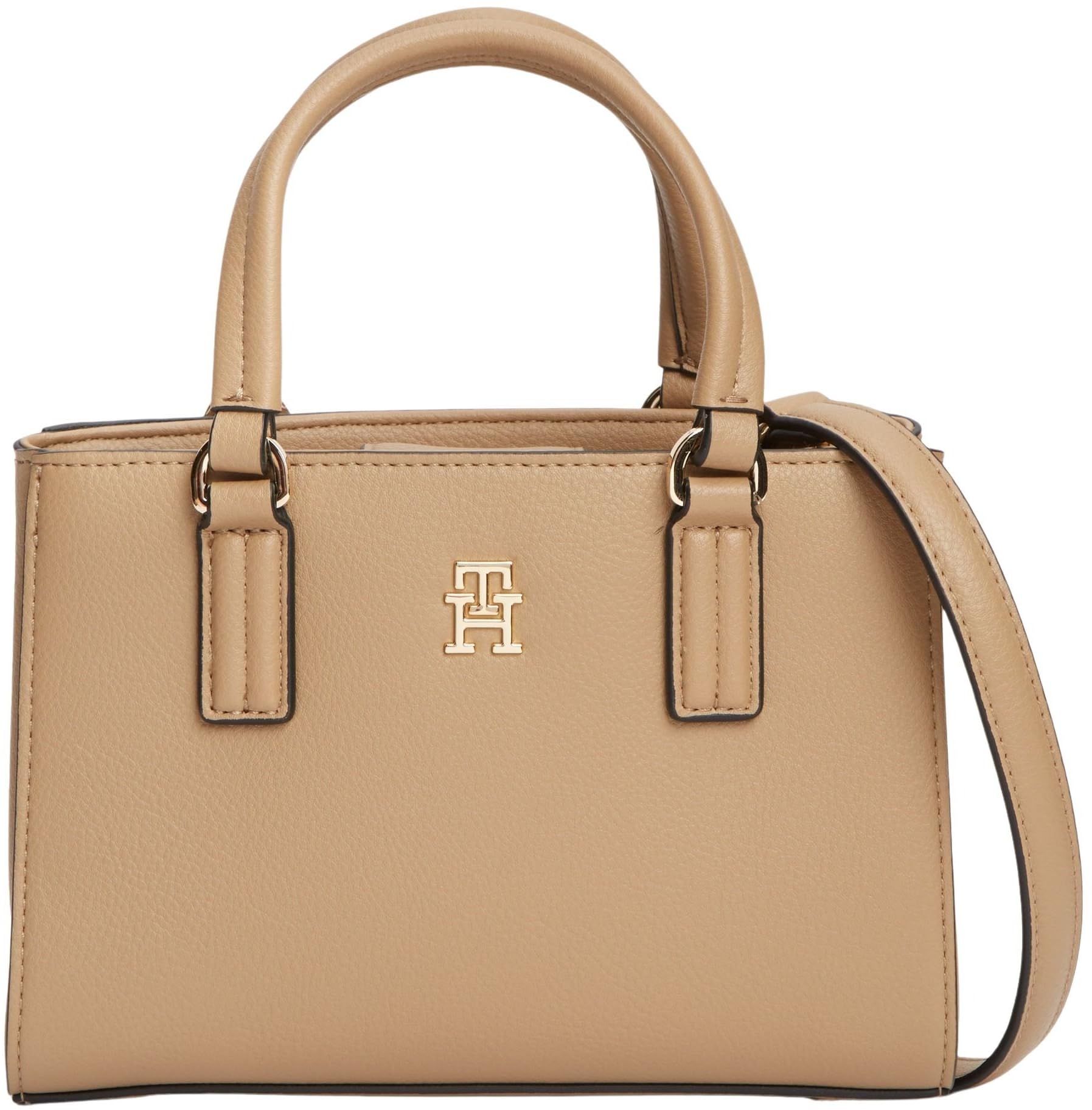 Tommy Hilfiger Women's Safari Canvas Th Monogram Crossbody Tote Bag