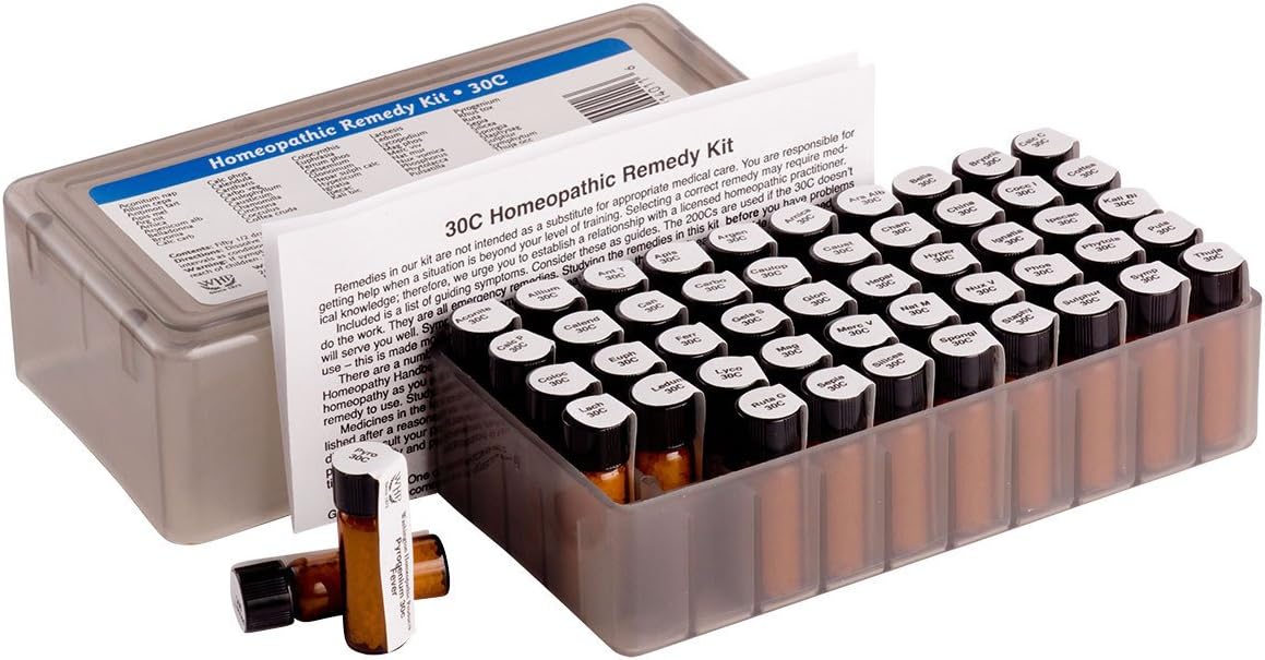 50 Remedy Homeopathic Kit. Contains 50 of The Most commonly Used and Recommended 30c homeopathic Remedies.