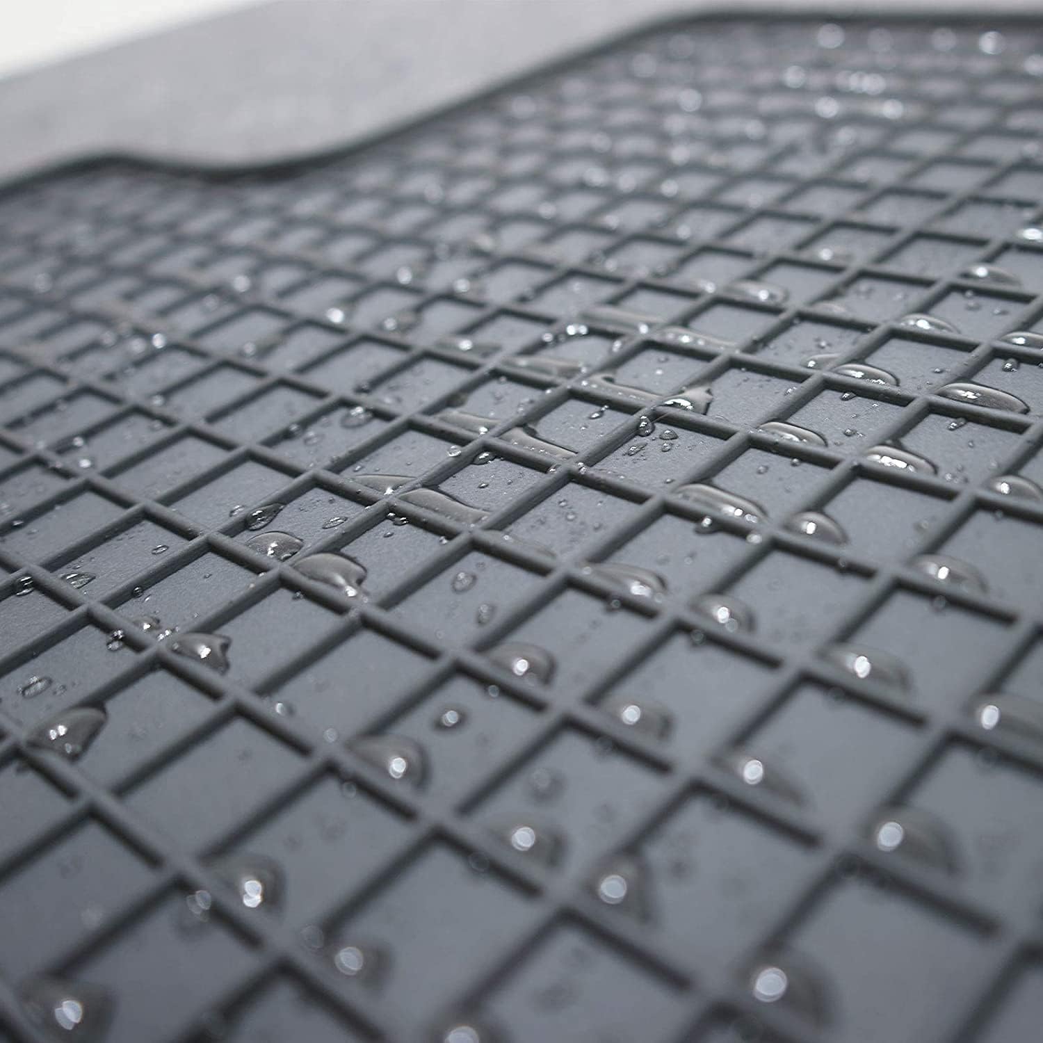 PETEX 4028985440396 Rubber Mats Fit Black 2-Piece Set of 2