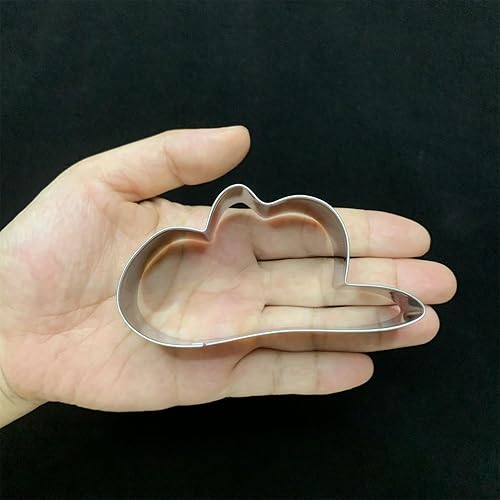 Miniatura 7 de LUBTOSMN Juego de 2 cortadores de galletas de vaquera, 2 piezas, botas de vaquera y sombrero, deslavador, cortadores de galletas, formas para baby