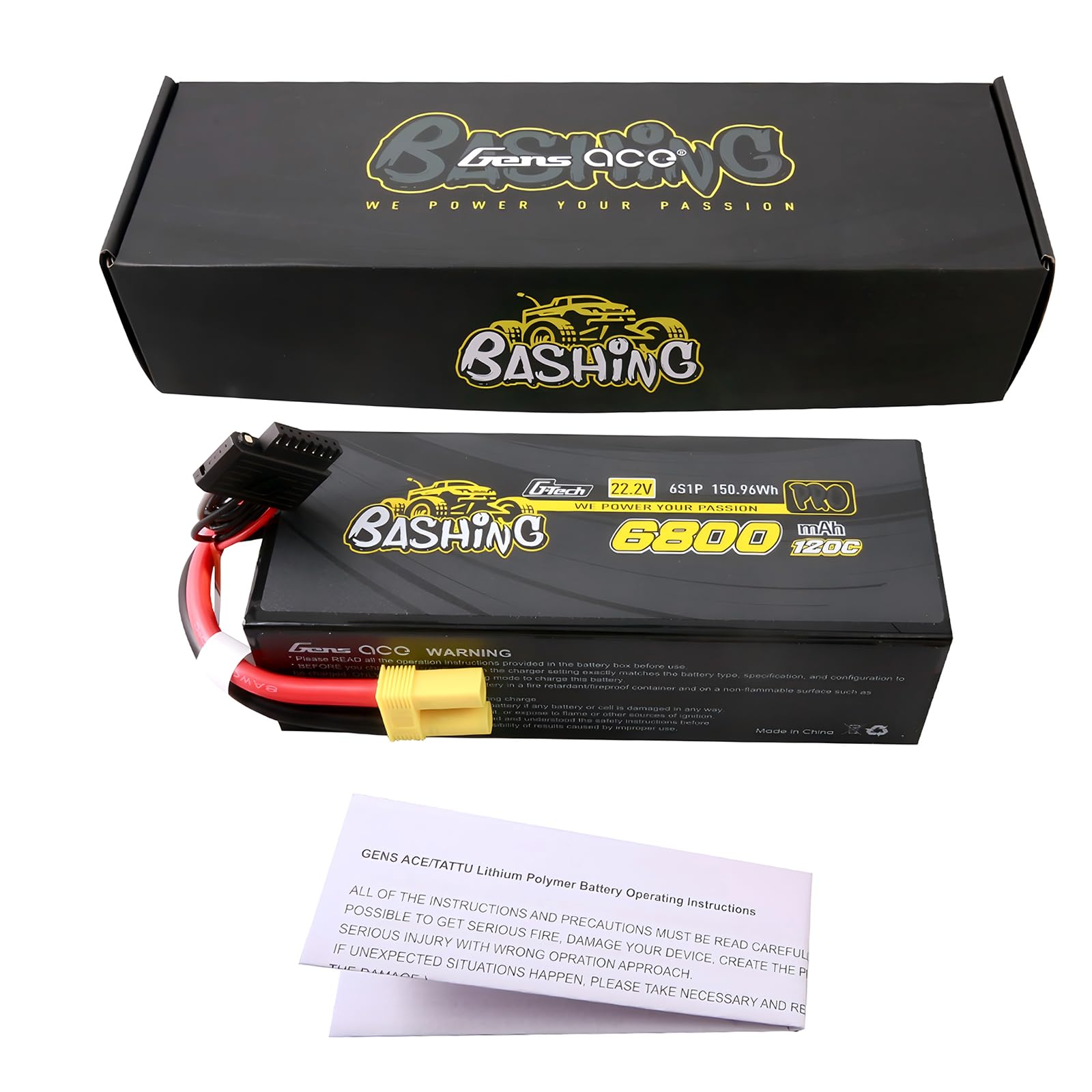 Amazon.co.jp: Gens ace 6800mAh 6S 120C 22.2V G-tech Bashing