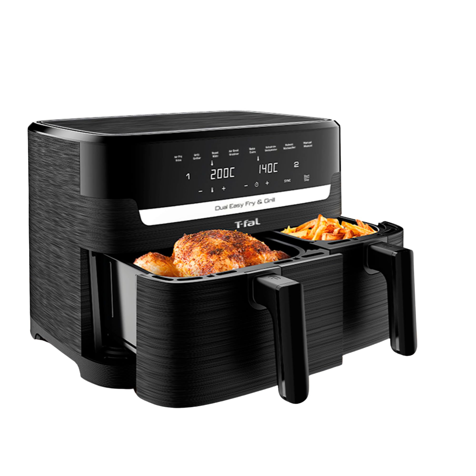 Amazon.co.jp: T-fal デュアルエアフライヤー 8.3L 総容量 デュアル