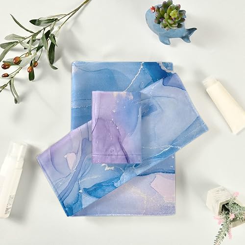 Vista 20 de ALAZA Juego de toallas de baño, toallas de fuego de agua de béisbol, 3 piezas, 1 toalla de baño, 1 toalla de baño, 1 toalla de mano, juego de 3