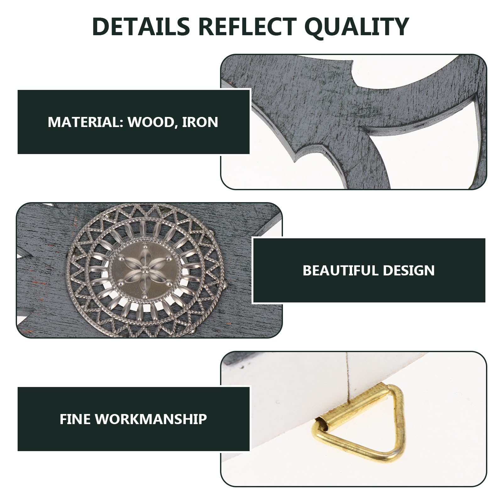 DOITOOL Runder Metall Wandanhänger Retro Wandkunst Hängende Wohndeko für Wohnzimmer und Heimdekoration