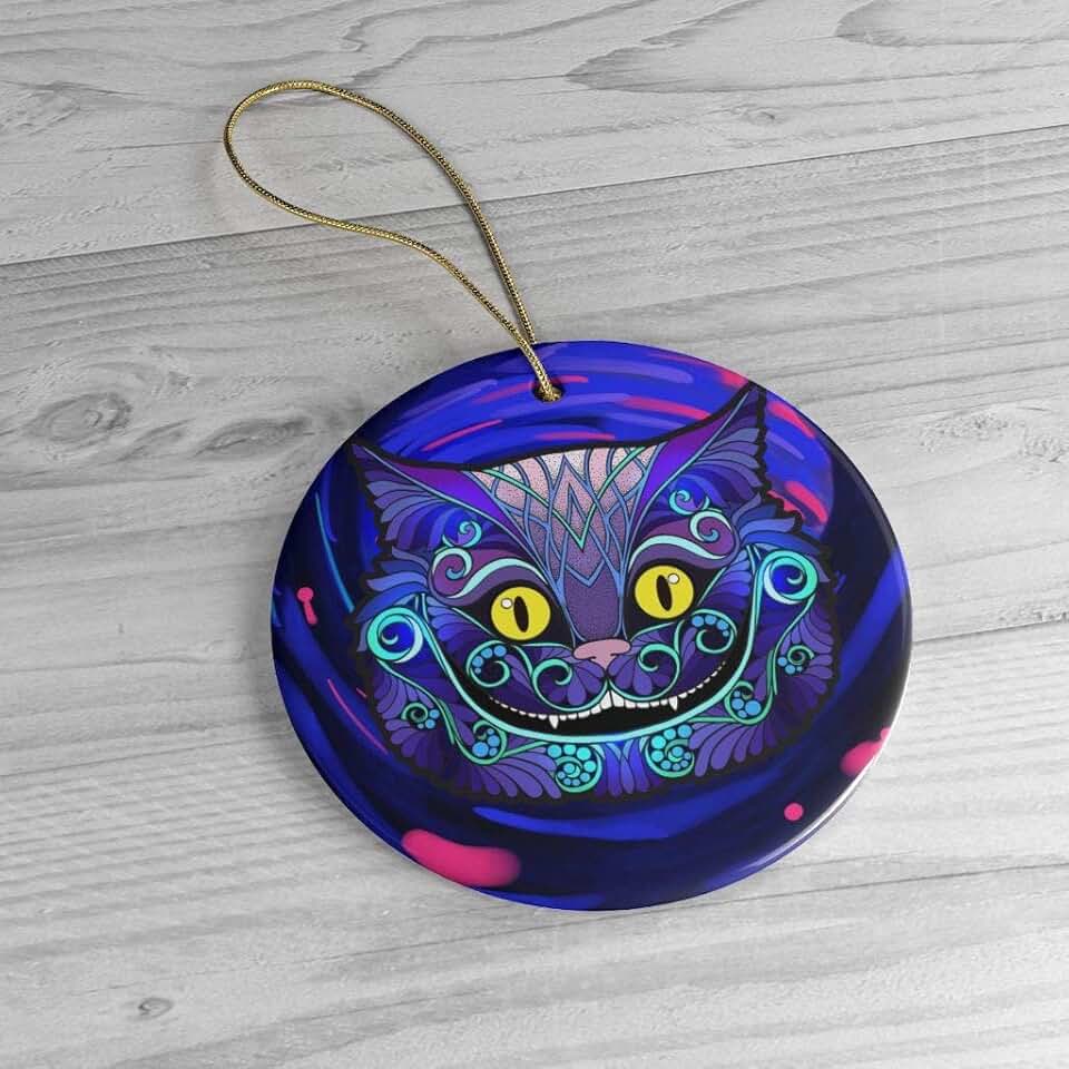 cheshire cat christmas ornament