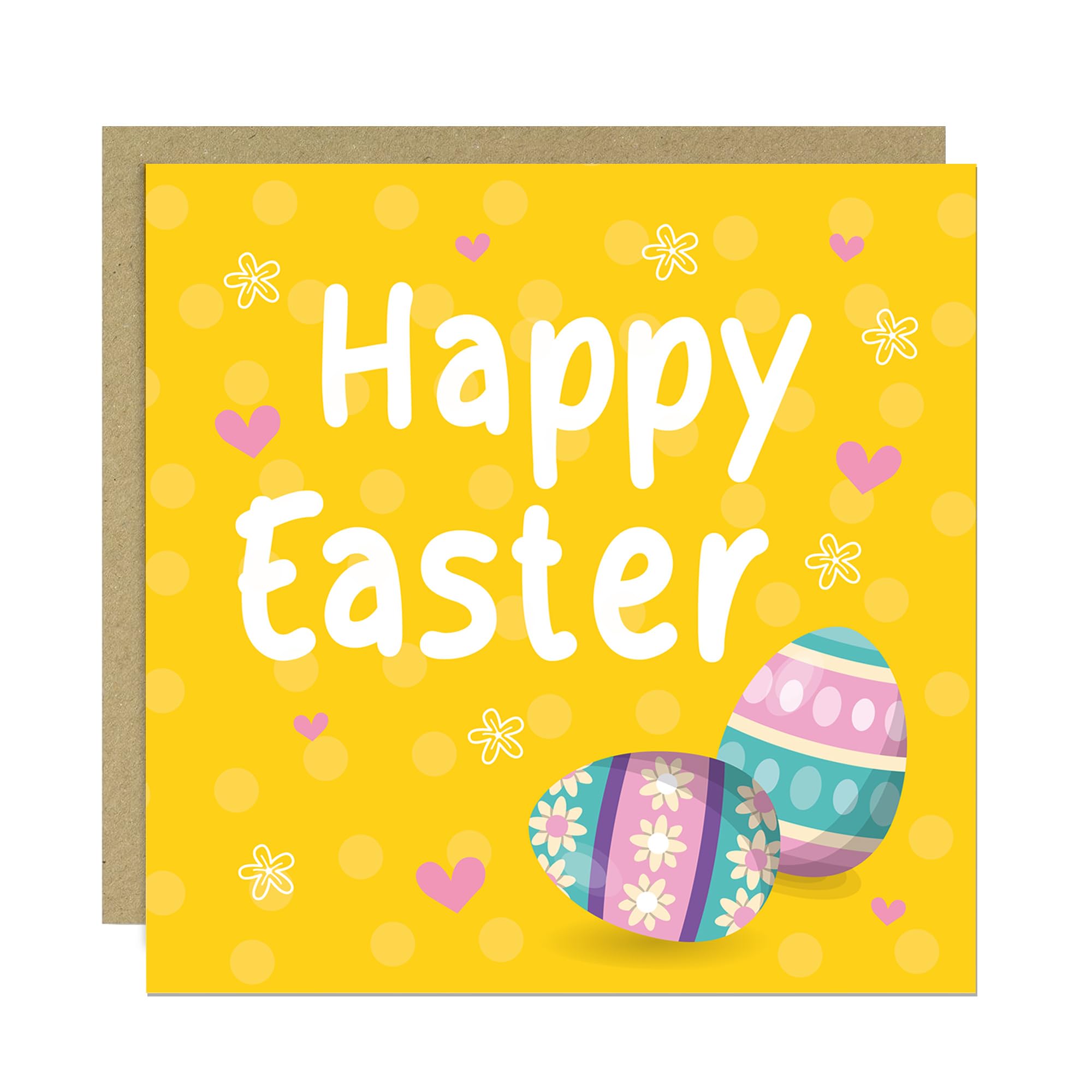 RED OCEAN Yellow Easter Card, Bunny Easter Card, For, Wishes, For Kids, Kids, Family, Friends, Greetings