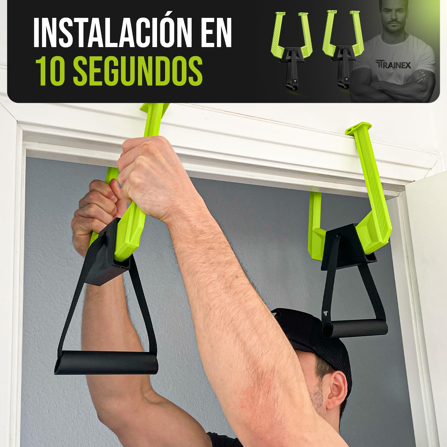 Barre De Traction Porte – Ultra Stable, Sans Vis, Pliable, Légère (<1kg) – Pour Maison, Callisthénie, Voyage – Prise Neutre, Pronation Ou Supination