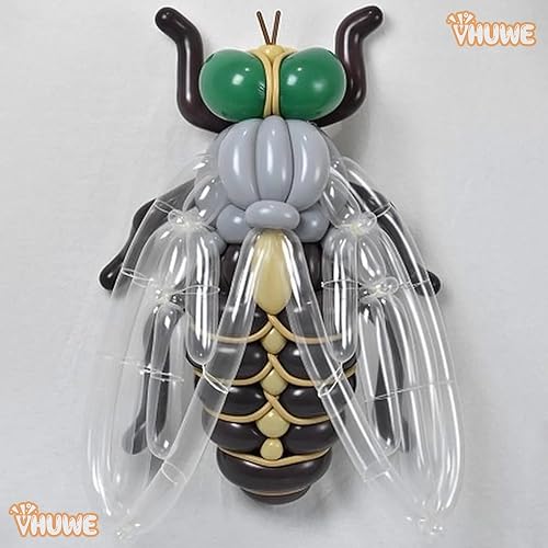 Miniatura 145 de 260 globos de color amarillo limón, paquete de 100 globos largos gruesos para arco, animales, payasos, niños, cumpleaños, fiestas, baby showers