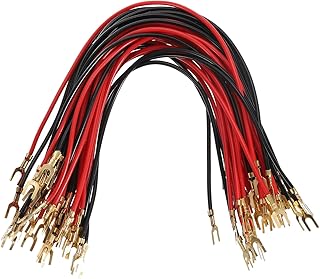 PATIKIL 7.8inch Double U Interconnect Circuit Cable, 40 Pcs Physics Laboratory Test Electricity Connection Cable for Physics Laboratory Experiment Teaching