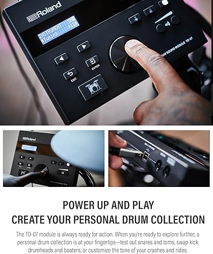 Miniatura 48 de Roland Generation 2 V-Drums TD-17KV2 - Batería electrónica con bolsa para baqueta, cable de audio de 0.138 in, 3 pares de baquetas y paño de pulido