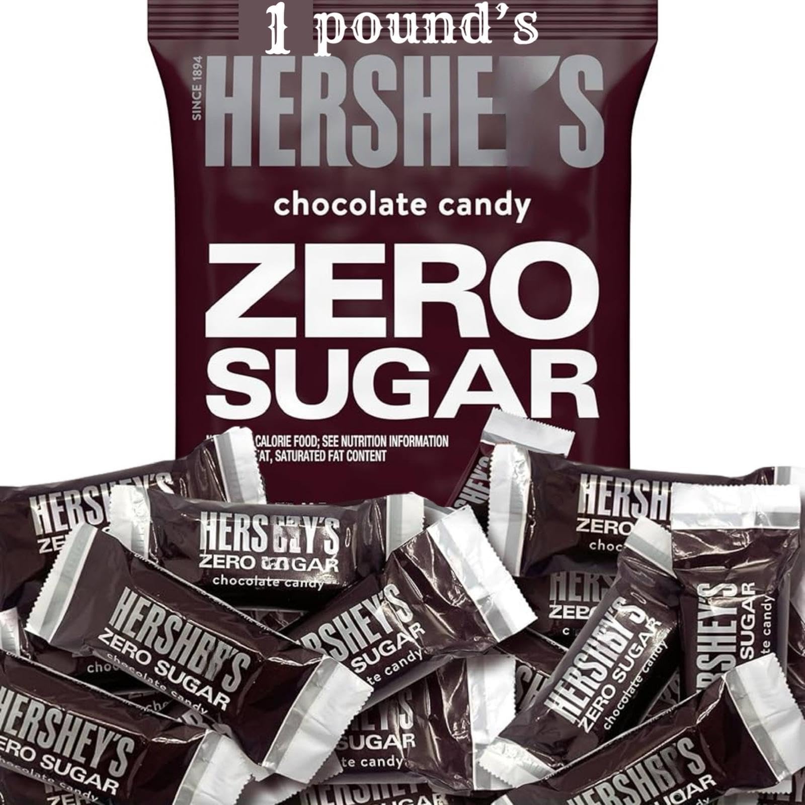 Zero Sugar Chocolate Candy Bag, Zero Sugar Assorted Flavors, for Special Occasions 1 Pound, Includes SPECIAL Dark Chocolate, Milk Chocolate, Caramel Filled Candies,and almond (Milk Chocolate)
