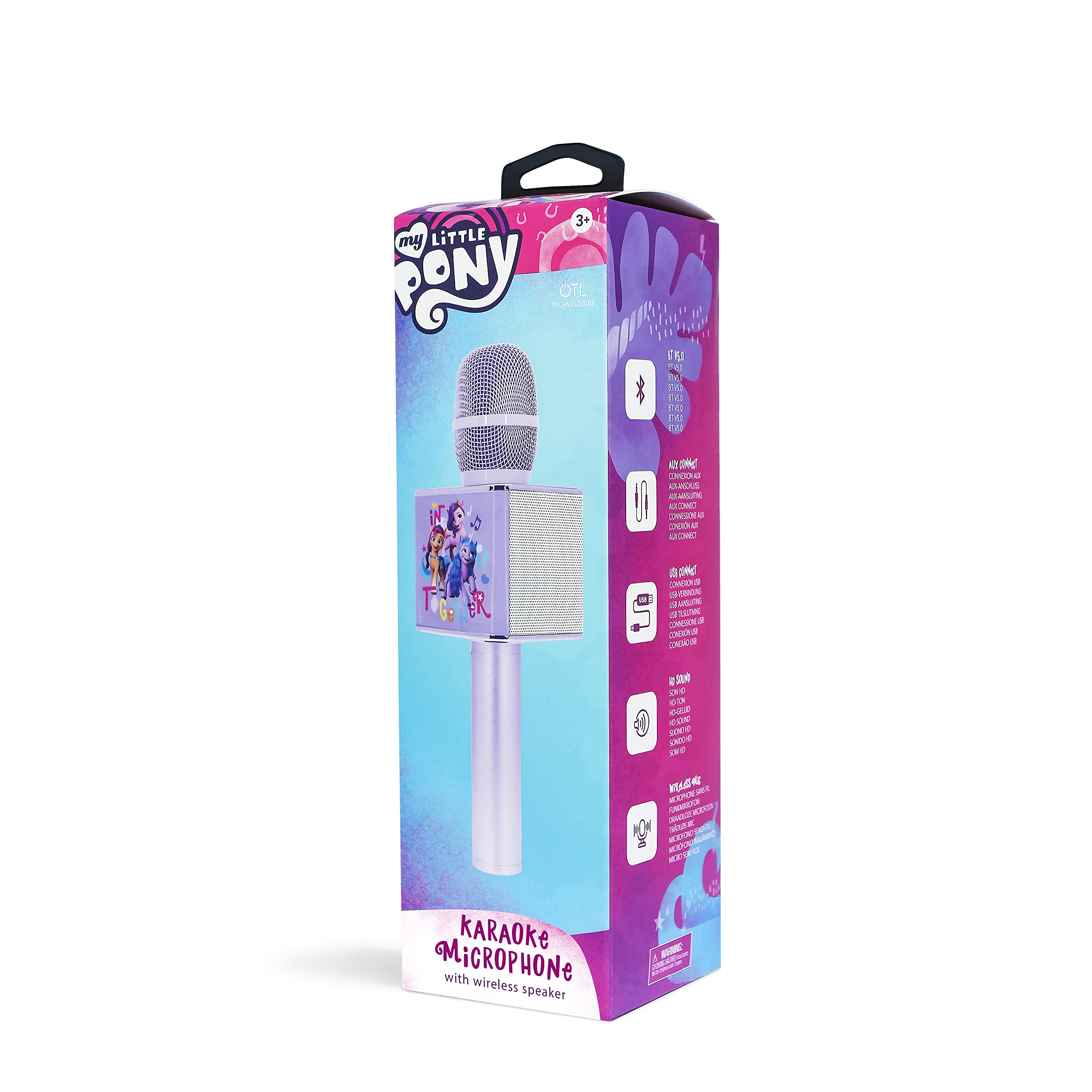 OTL Technologies MP0951 bezprzewodowy mikrofon karaoke My Little Pony z wbudowanym głośnikiem