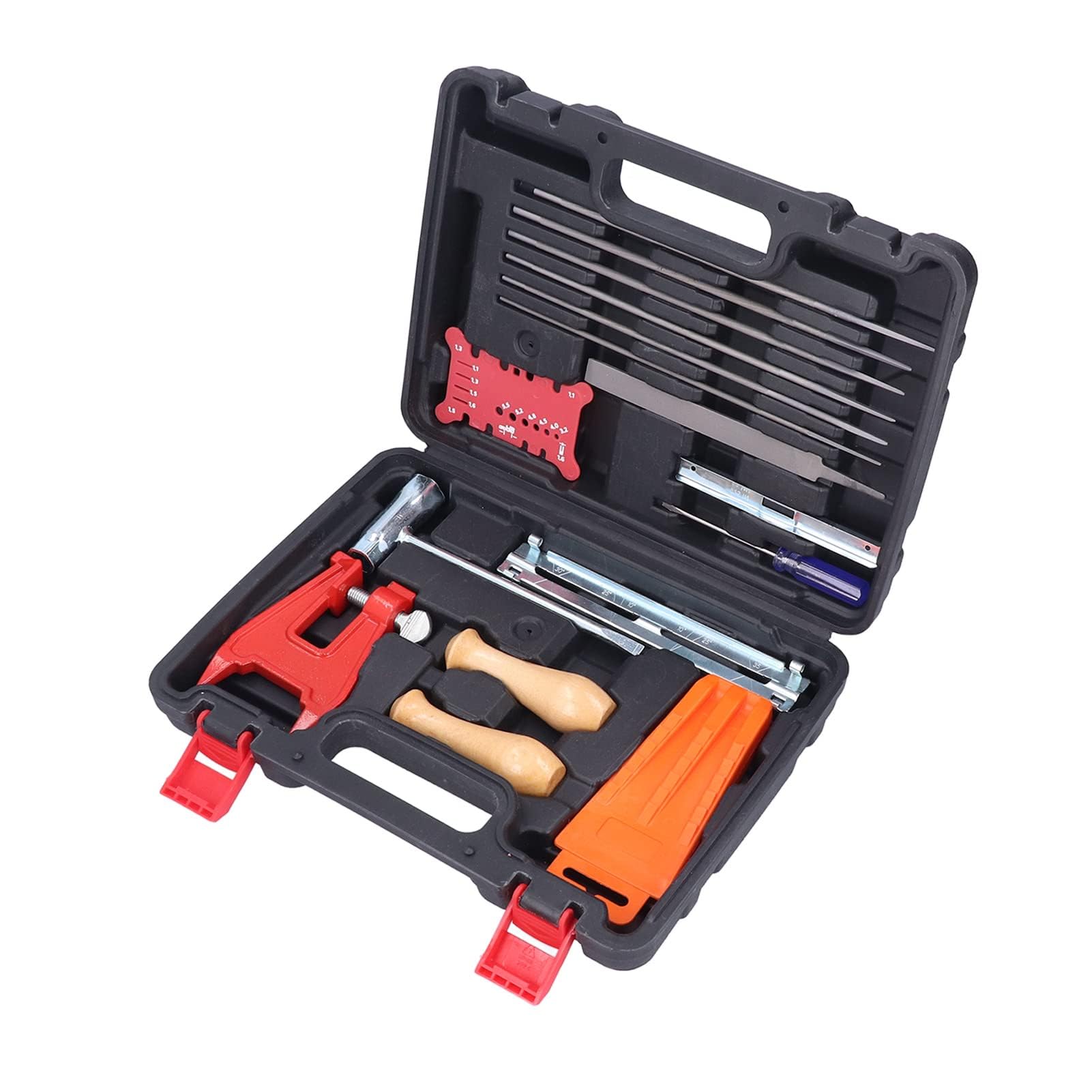 Kit per affilare la catena della motosega, affilacatena per motosega resistente da 16 pezzi per la manutenzione