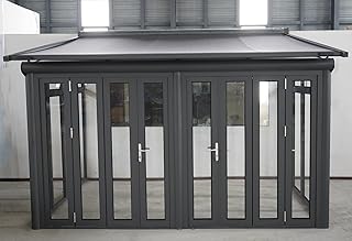 Terrassenüberdachung | Wintergarten | Inklusive Seitenwände mit Terrassenmarkise | Neu | Polycarbonat | 5m x 3m