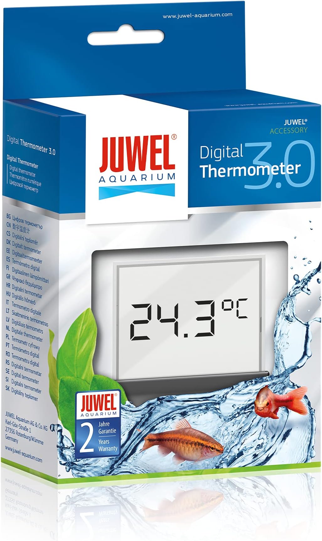Digital Thermometer 3.0, Black, Transparent