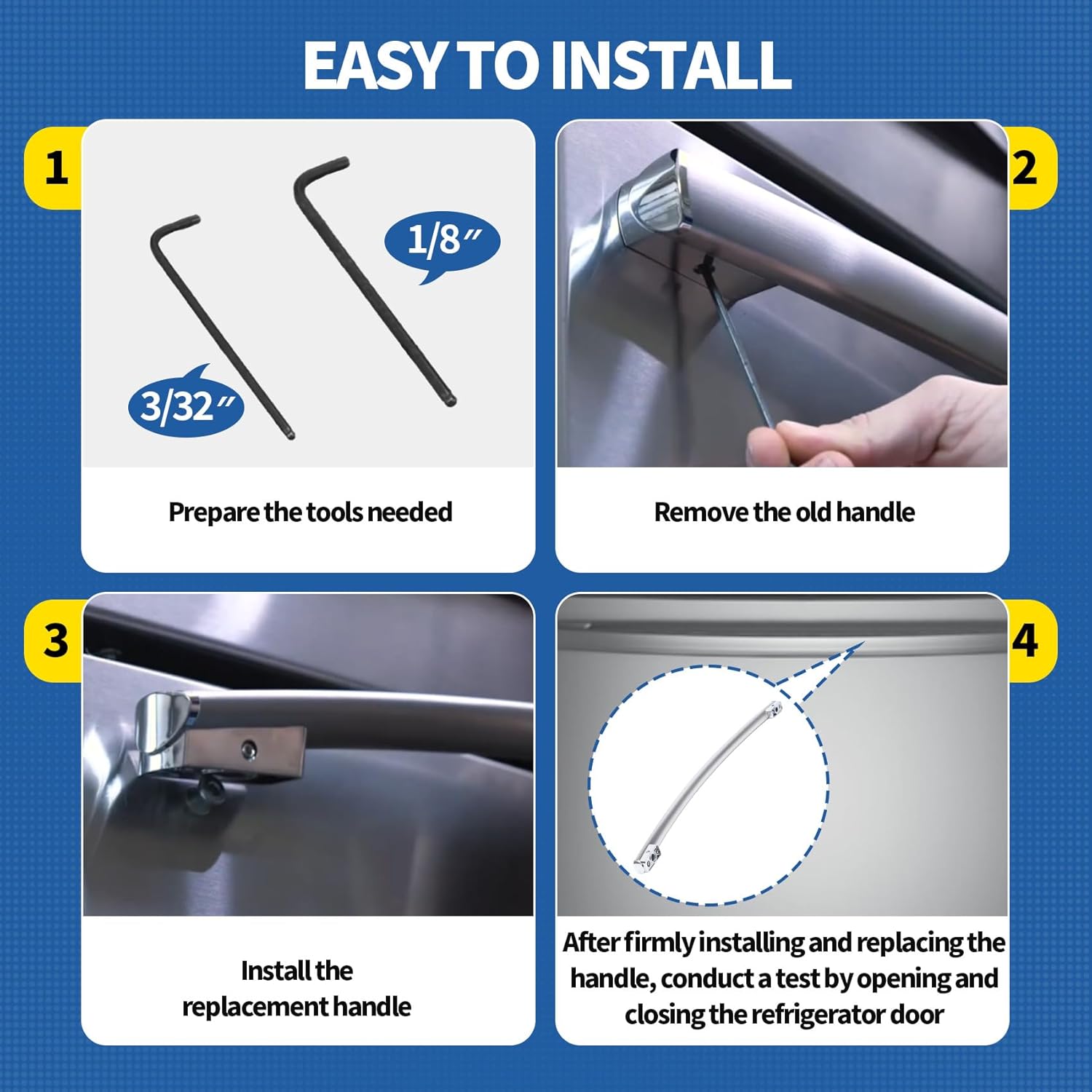 33" WR12X23646 Freezer Door Handle for GE Refrigerators | Fits DFE28JMHEES GFE26GMKBES | Replace WR12X11015 AP5958539 4182313 PS11699570 EAP11699570