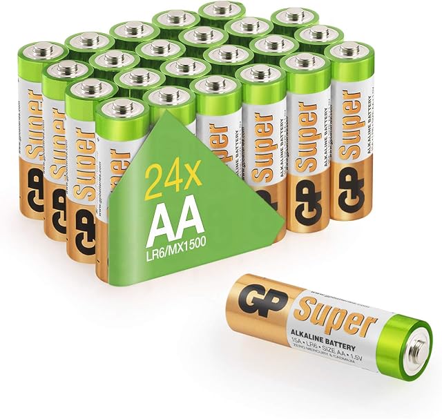 AA Batteries GP 24 pack 1.5 volt Performance Super Alkaline Batteries - Holds power up to 10 years