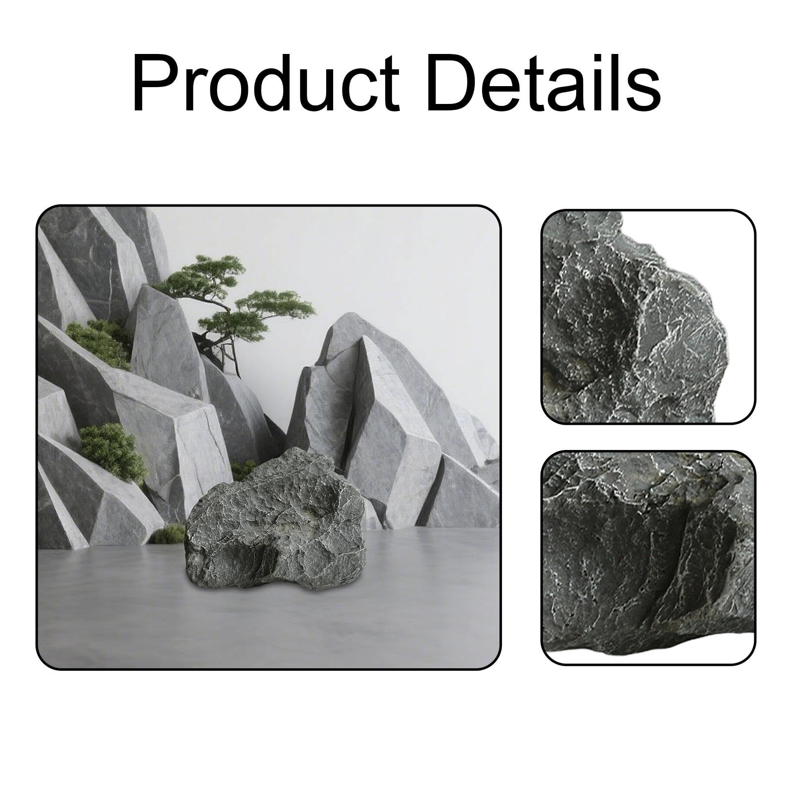 Roccia Artificiale per Paesaggio, Scultura Decorativa in Schiuma, Statuetta da Giardino per Esterni, Ornamento per Roccia, Modello Realistico, Style I