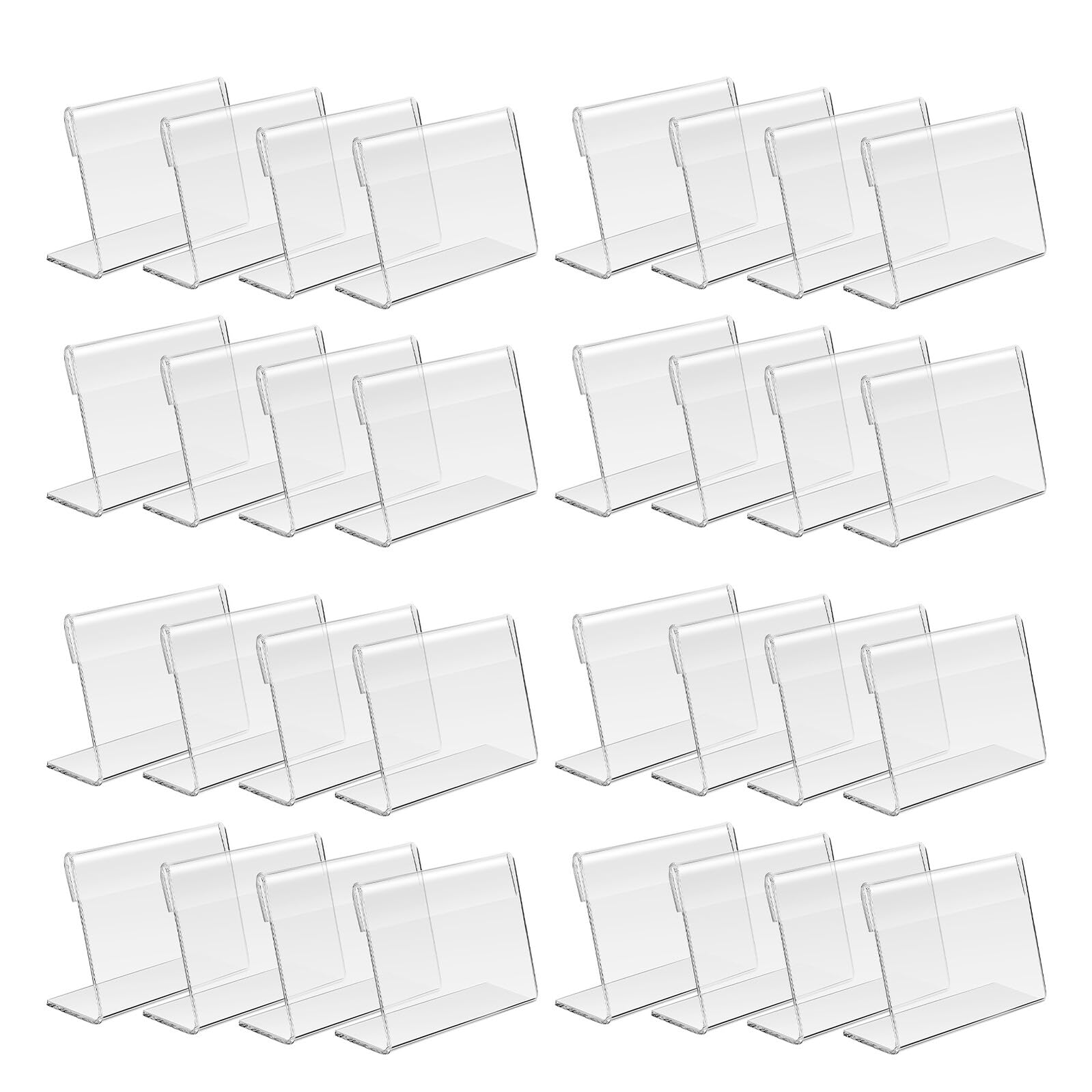ULTECHNOVO 36 Porta Cartellini Prezzi in Acrilico Trasparente Mini 90X60X28Mm Supporto Porta Targhetta Identificativa per Buffet Ufficio e Eventi