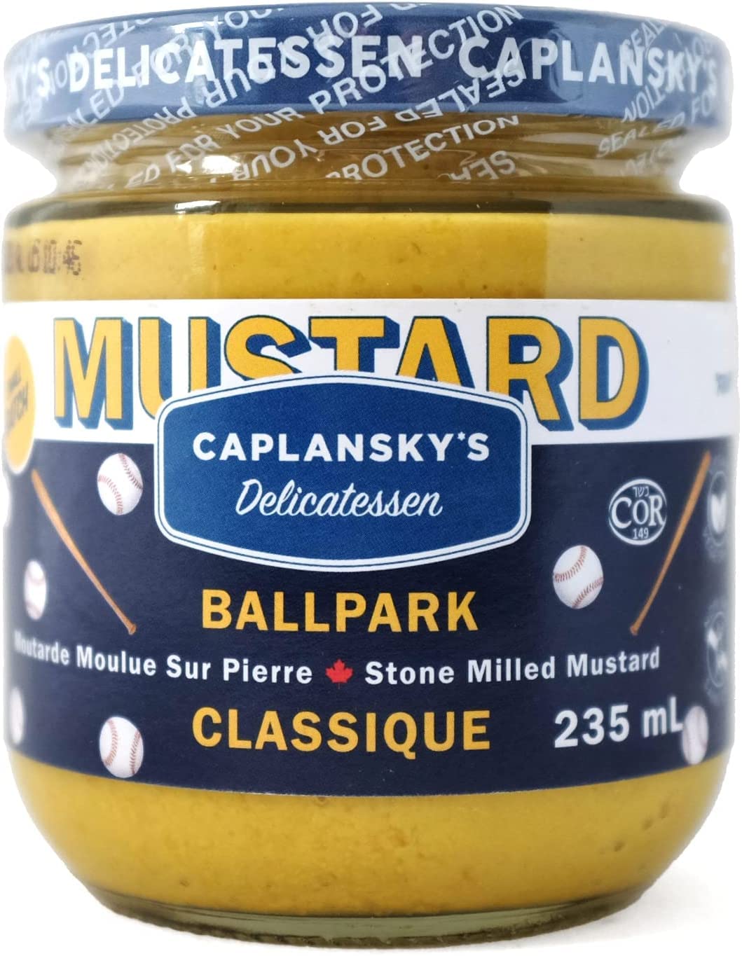Caplansky’s Deli Mustard - Ballpark - Kosher, Vegan, Non GMO, Gluten Free, Nut Free - 235 mL (8 fl oz)