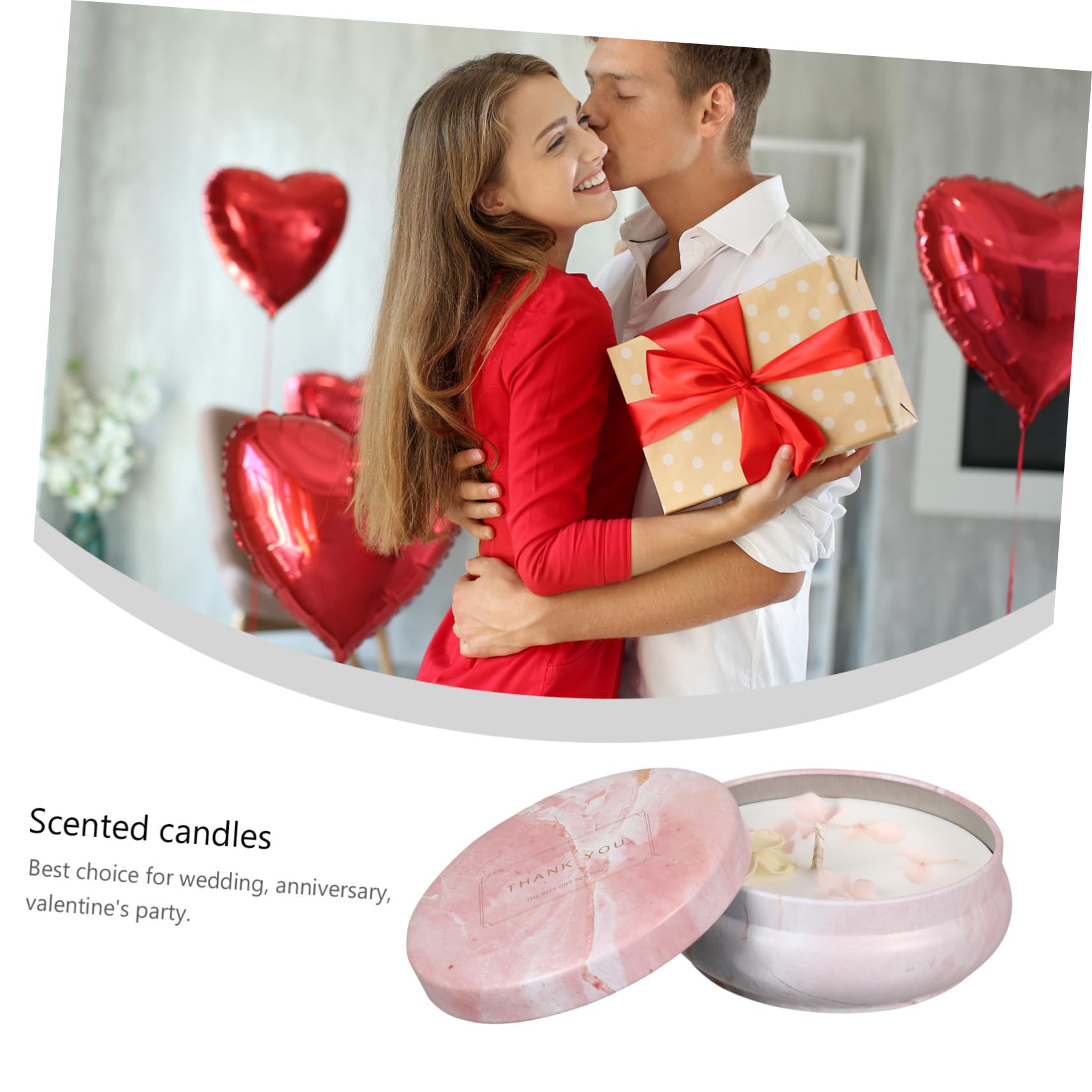 minkissy 2stücke Duftkerze Für Valentinstag Handgemachte Romantische Sojawachskerze Rauchfrei Und Stilvoll Für Hochzeiten Partys Für Freunde Und Familie