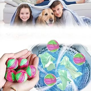 SUNGOOYUE Pet Hair Remover Balls, 8Pcs Nylon Round Efficient Laundry Lint