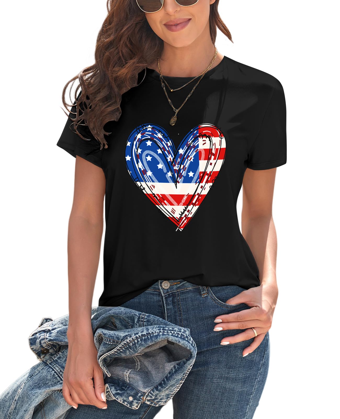 KevaMolly Basic T Shirts for Women UPF 50+ Short Sleeve Casual Summer Tops Trendy Solid Loose Fit Tshirt
