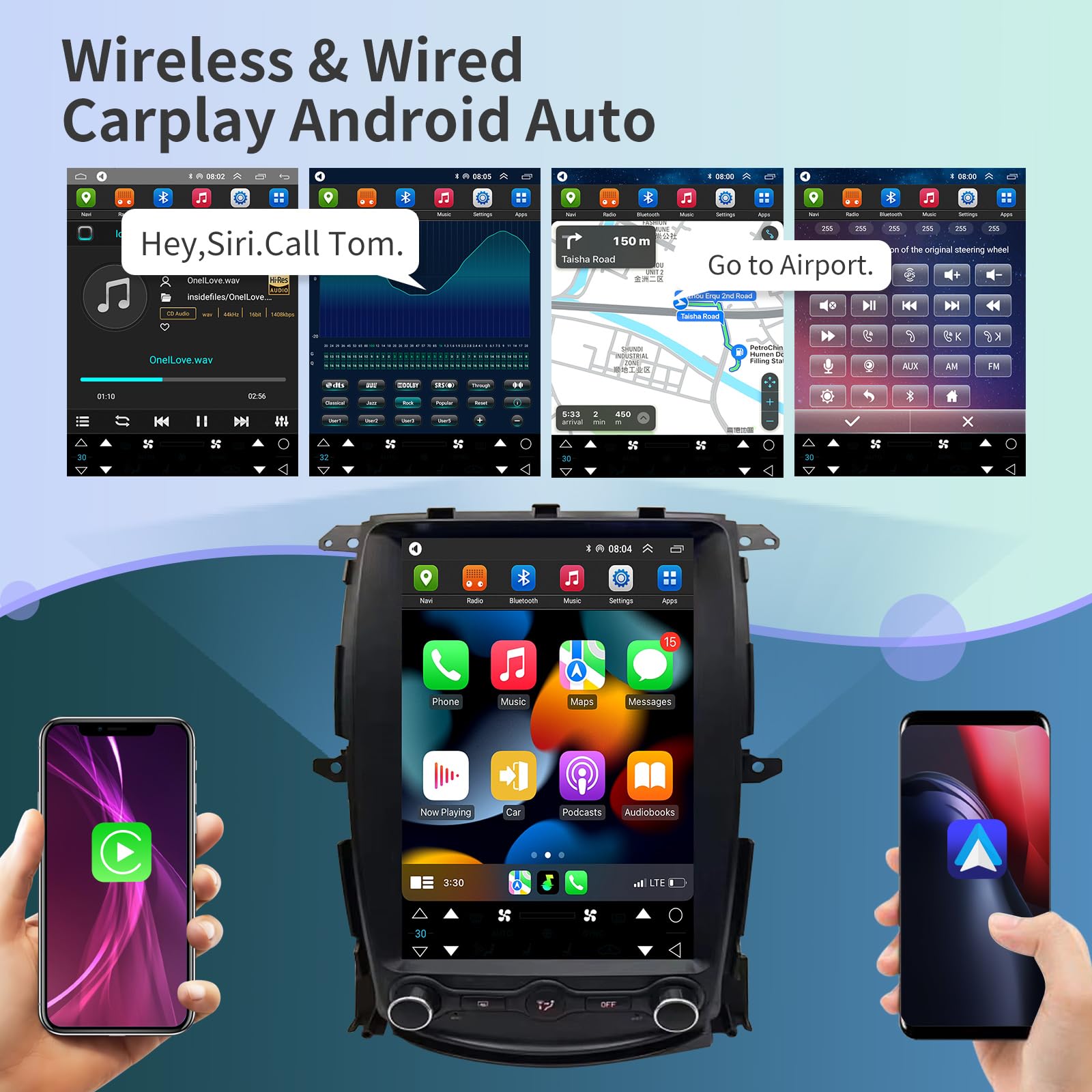 7 Android Auto Car Stereo Radio install Dash Kit for 2009-2020