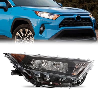 PENSUN Headlamp Assembly Fit For 2019-2022 Toyota RAV4 LE XLE LED Headlights Chrome Housing Passenger Right Side