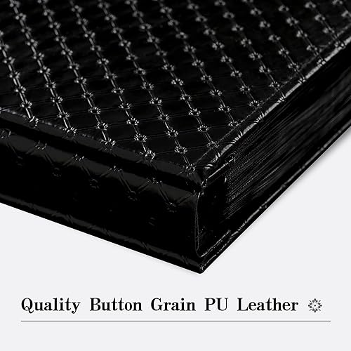 Miniatura 6 de Mublalbum Álbum de fotos pequeño de 4 x 6 pulgadas, 100 fotos, cubierta de cuero, libro de fotos con bolsillos horizontales para bebé, boda,