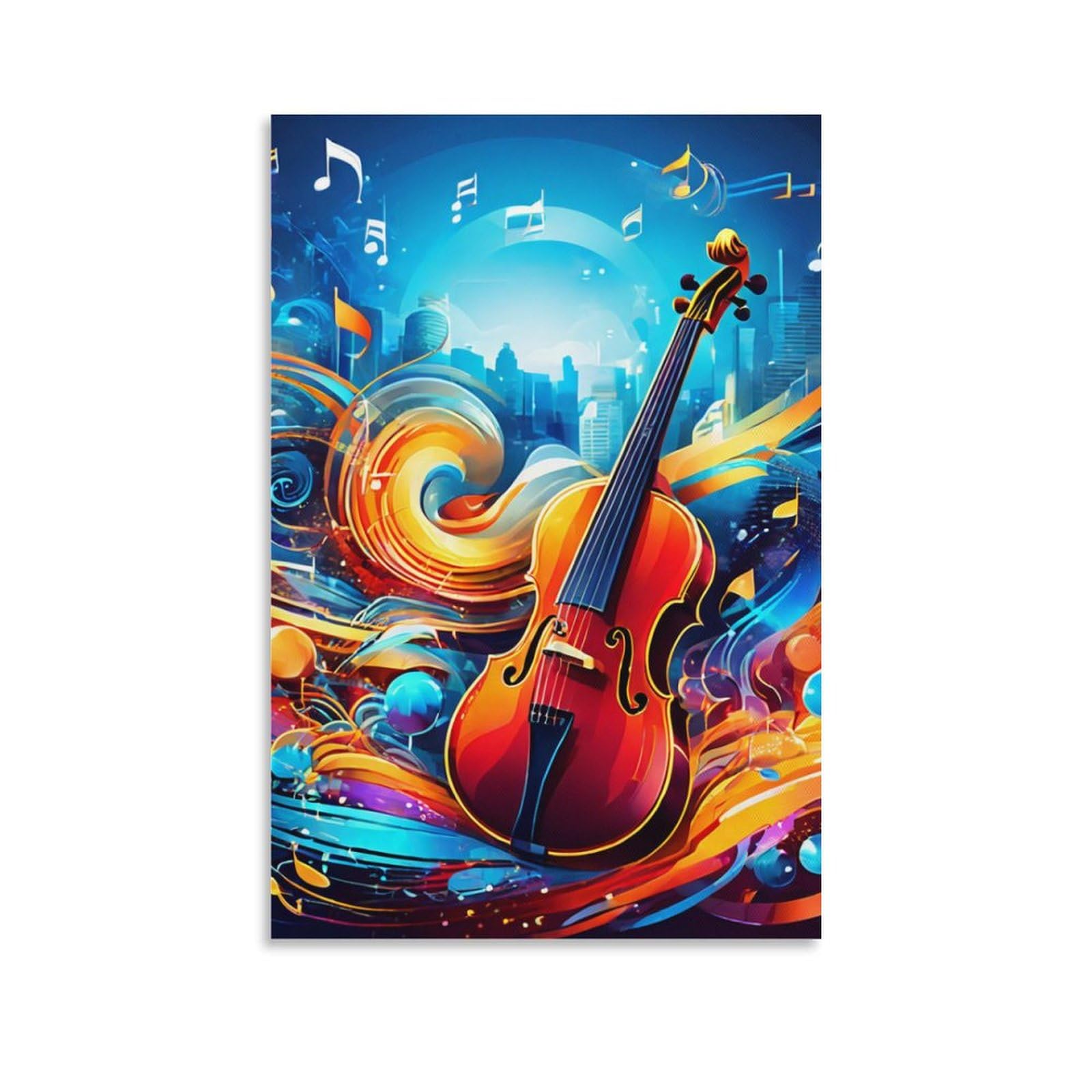 Cuadro de violín moderno para decorar las paredes de tu dormitorio o salón 6