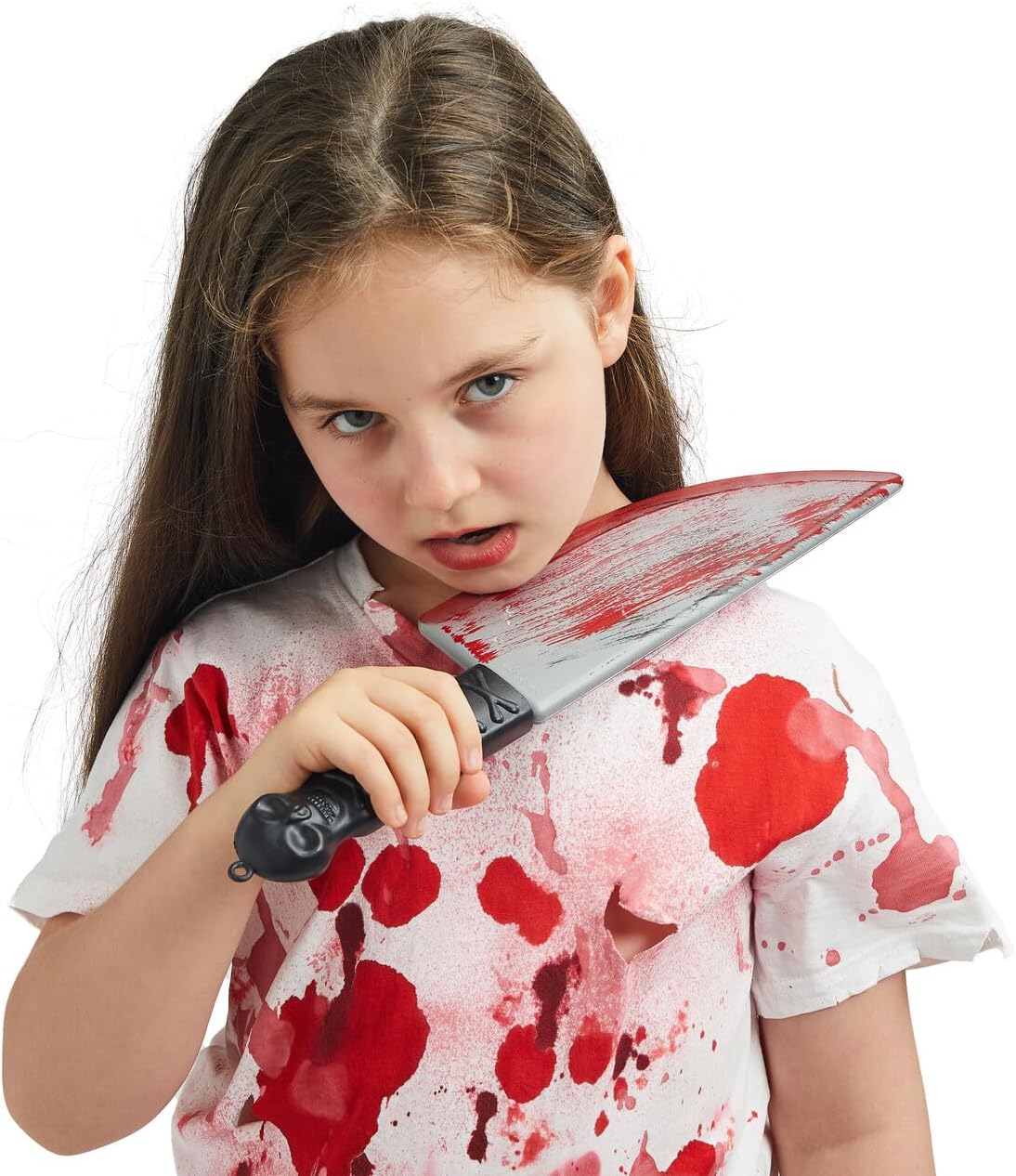 Spooktacular Creations Halloween Bloody Plastic Knife, Fake Knife Toy, Knives Weapon Prop for Halloween Costume Accessories, Horror Costume Prop