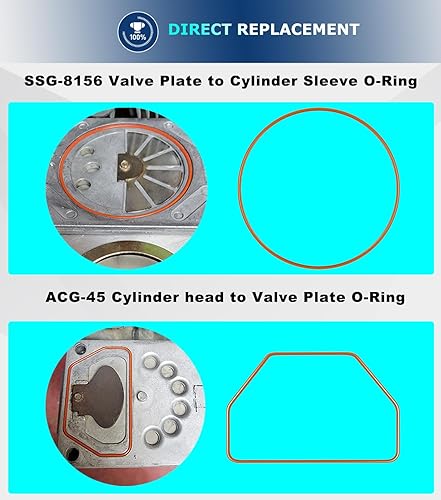 Miniatura 7 de K-0650 Kit de manguito de cilindro para compresor de aire y anillo de compresión, kits de servicio de compresor de aire de cable compatibles con