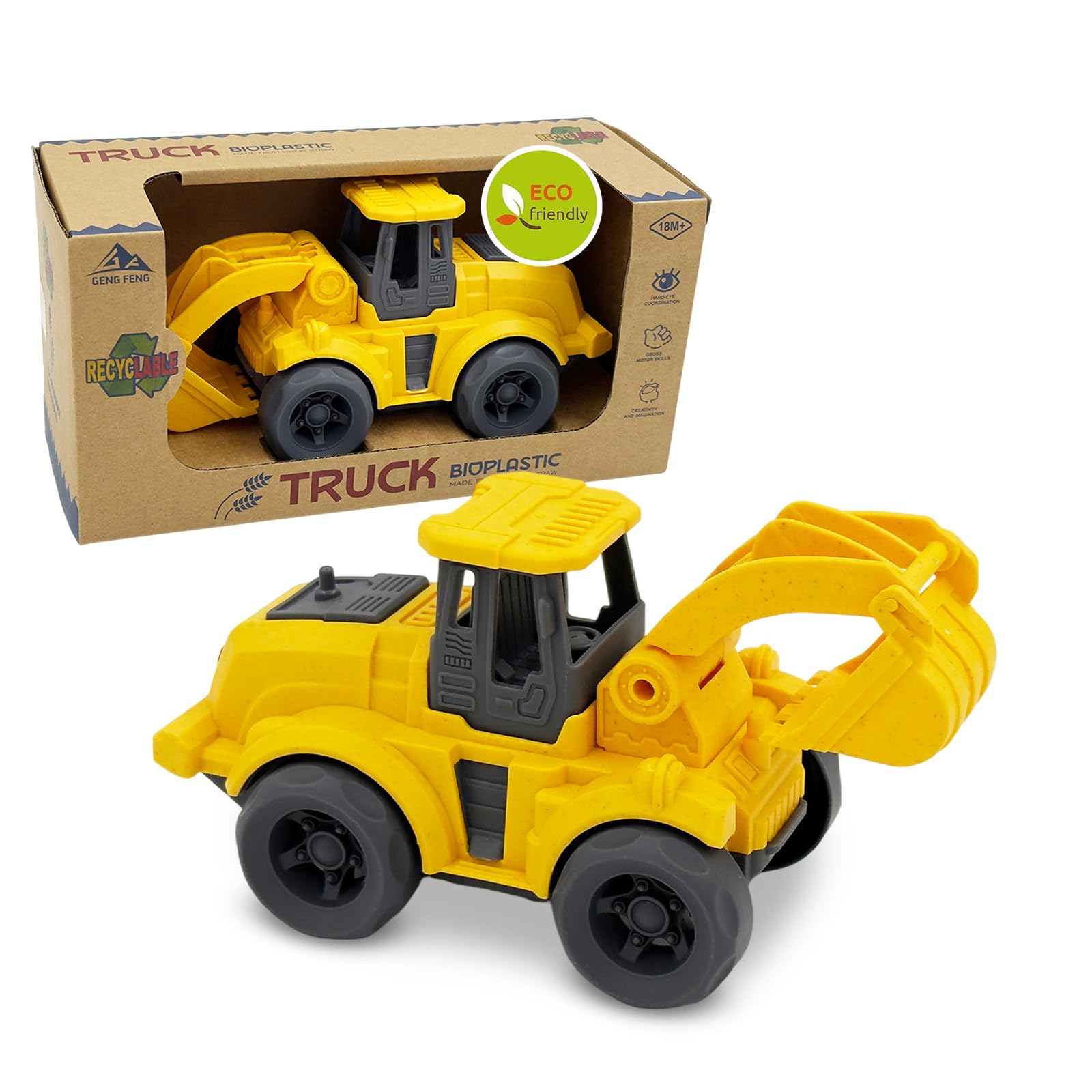 Kitzomi Construction Truck Excavator Car Toy for 2-6 Year Old Boys Girls