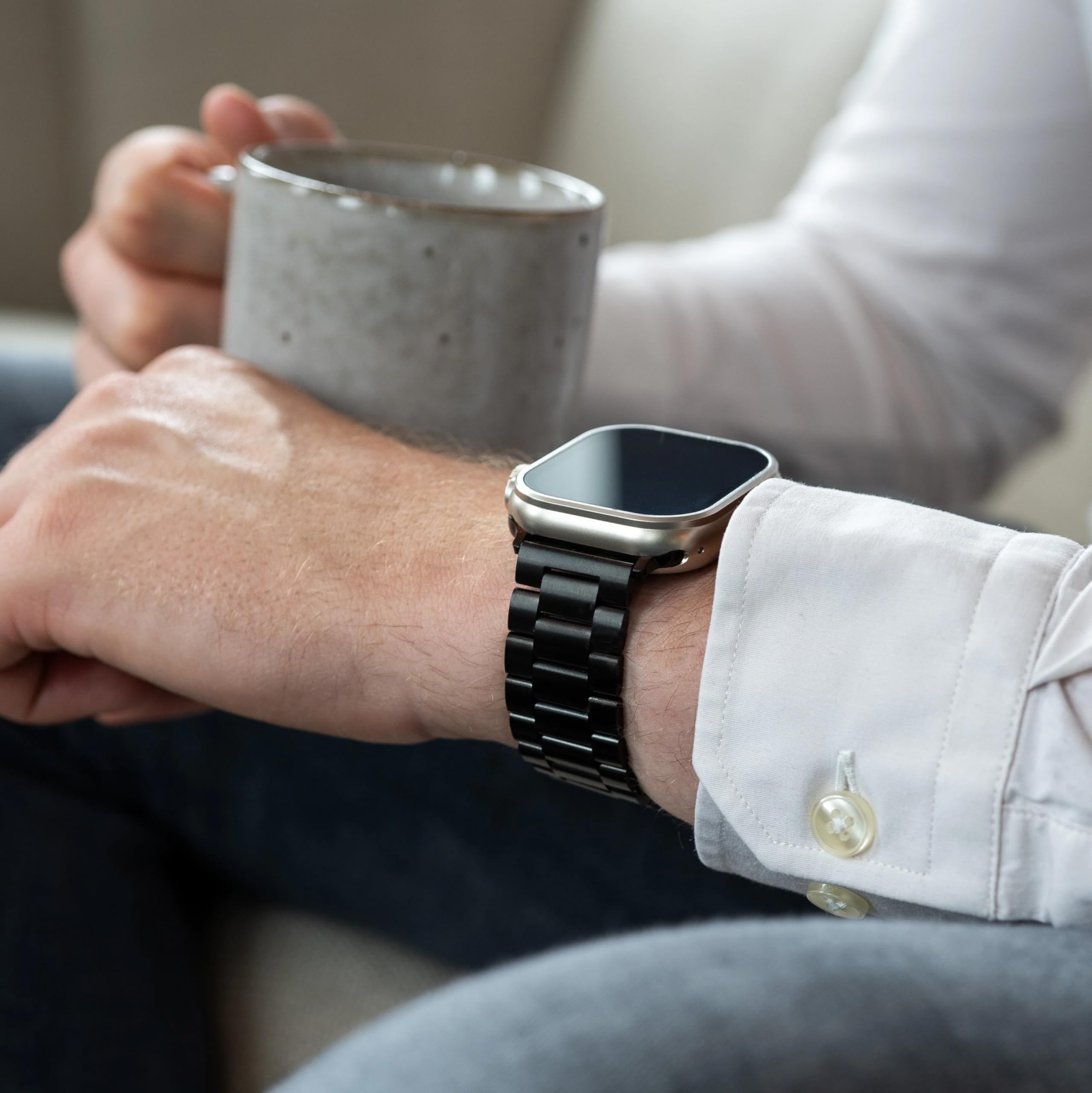 Strap-it Bracelet Smartwatch compatible avec Apple Watch Série 1/2/3/4/5/6/7/8/9/10/11/SE/SE2/SE3/Ultra/Ultra 2/Ultra 3 – Bracelet iWatch – Bracelet de remplacement