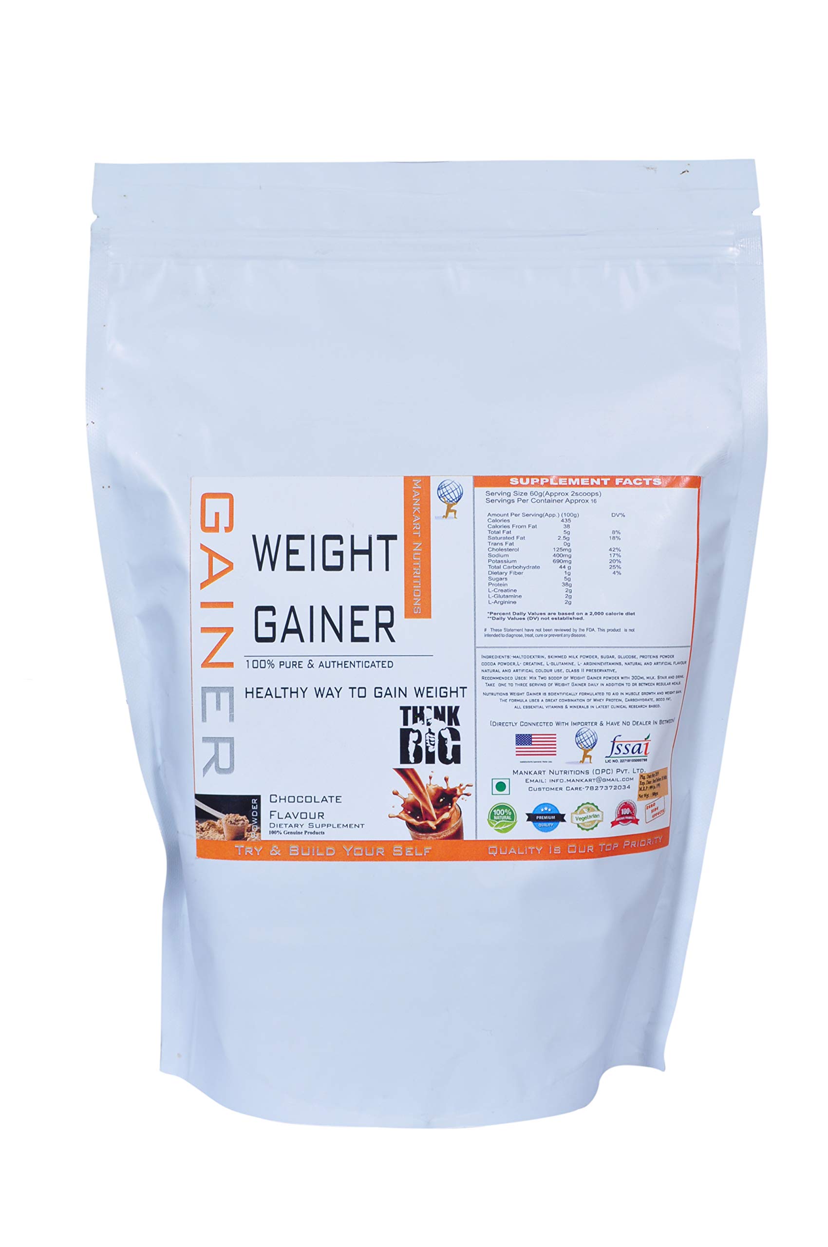 Mankart Weight Gainer,Ingredients from USA.