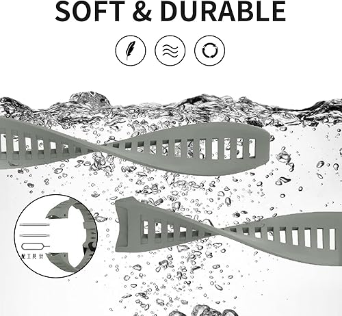 Miniatura 58 de Correa de repuesto para reloj Garmin Instinct, correa de silicona suave compatible con Garmin Instinct 2/Solar/Tactical Pizarra