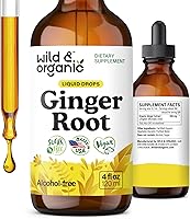 Vista 10 de Wild & Organic Gotas líquidas de extracto de jengibre, apoyo inmunológico y digestivo, suplemento líquido de raíz de jengibre, tintura vegana, sin
