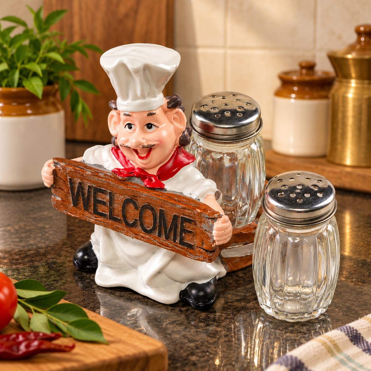 Chef Salt & Pepper Shaker Set - Decorative Tableware -9 Chef Salt & Pepper Shaker Set - Decorative Tableware -9