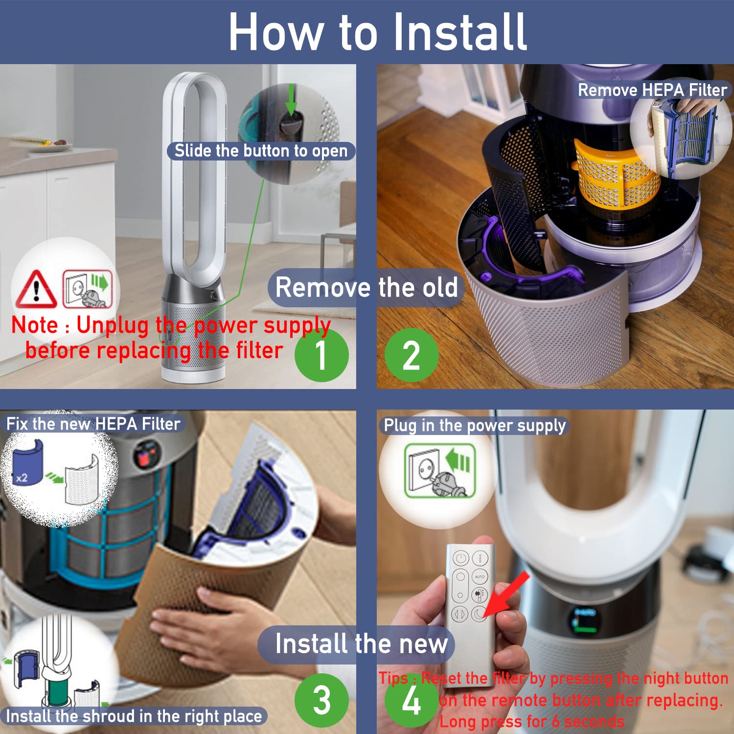 Dyson フィルター HP06 TP06 PH01 、02 ダイソン　2個 Amazon.co.jp: 交換用フィルター 2個パック ダイソン TP06 HP06 PH01