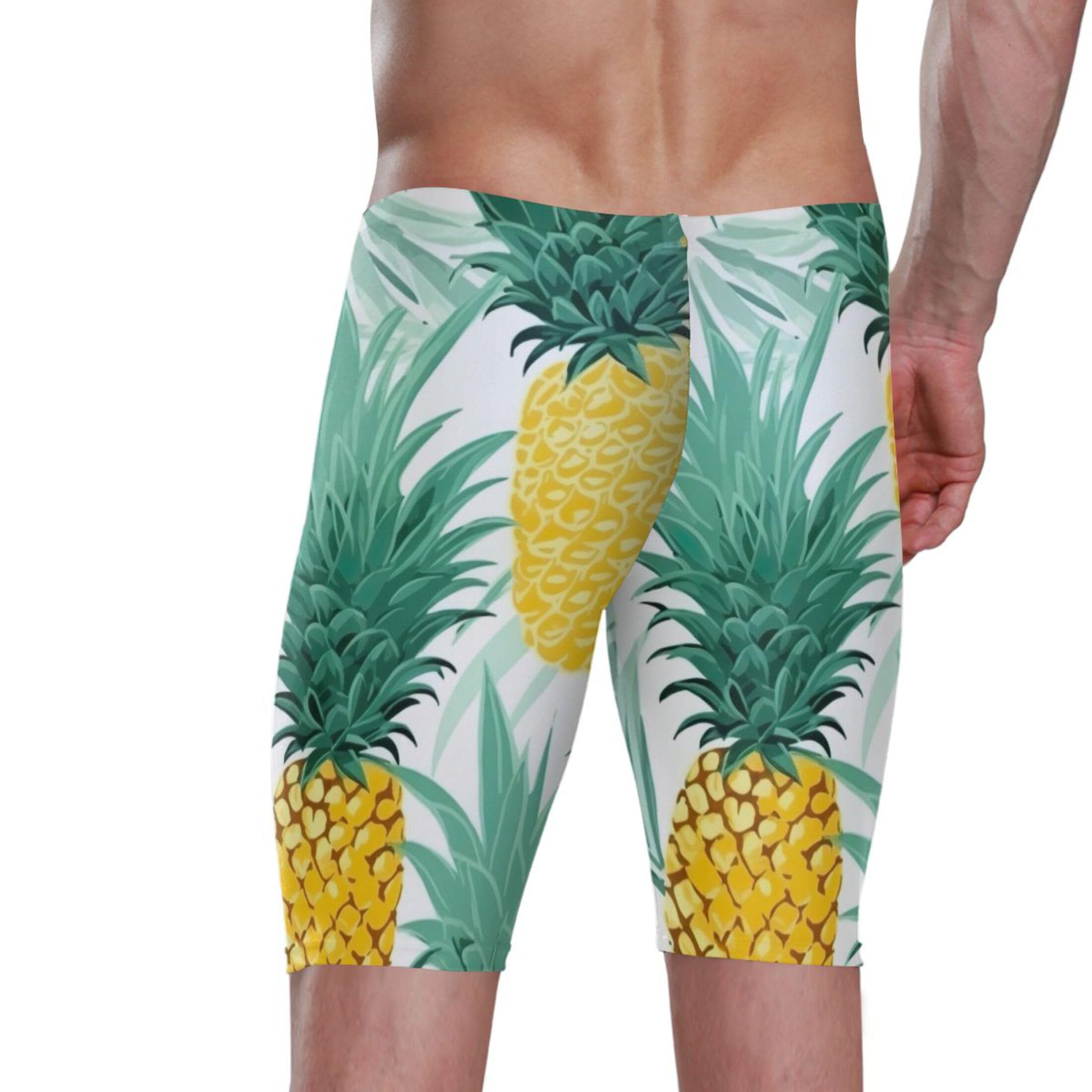 UMIRIKO Pineapple Fruit Men's Swimsuit Swim Jammers L B0400886